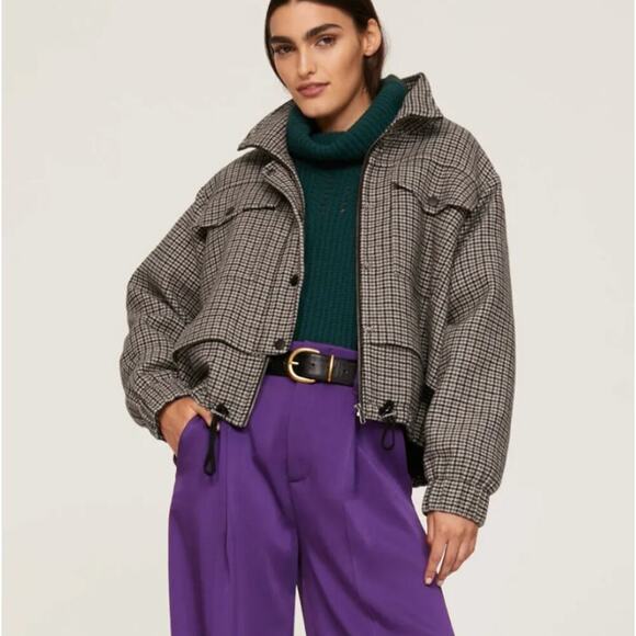 Apiece Apart Jackets & Blazers - Apiece Apart Selva Cropped Bomber in Plaid